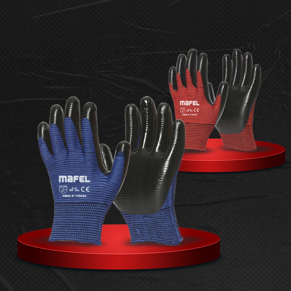 Nitril Kaplı Zebra Eldivenler